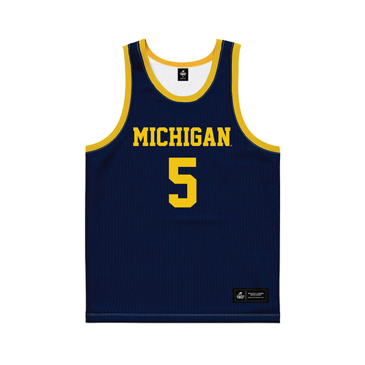 Michigan - NCAA Women's Basketball : Brooke Daniels - Blue Basketball Jersey-0