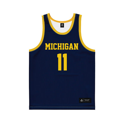 Michigan - NCAA Men's Basketball : Roddy Gayle Jr - Blue Basketball Jersey-0