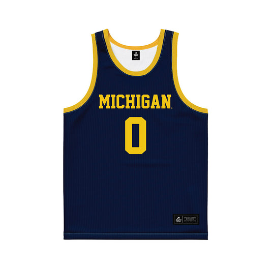 Michigan - NCAA Men's Basketball : Ricky Liburd - Blue Basketball Jersey-0