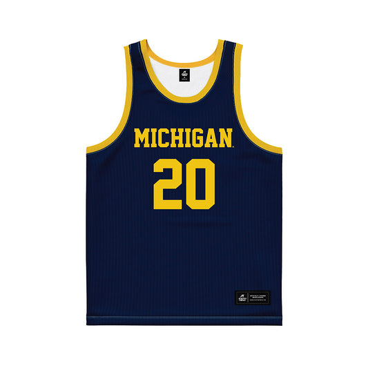 Michigan - NCAA Women's Basketball : Alyssa Crockett - Blue Basketball Jersey-0