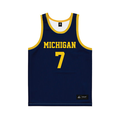 Michigan - NCAA Women's Basketball : Jessica Fields - Blue Basketball Jersey-0