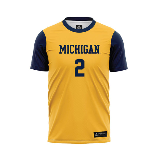 Michigan - NCAA Men's Soccer : Patrick OToole - Maize Soccer Jersey-0