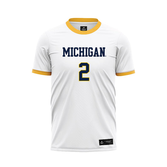 Michigan - NCAA Men's Soccer : Patrick OToole - White Soccer Jersey-0