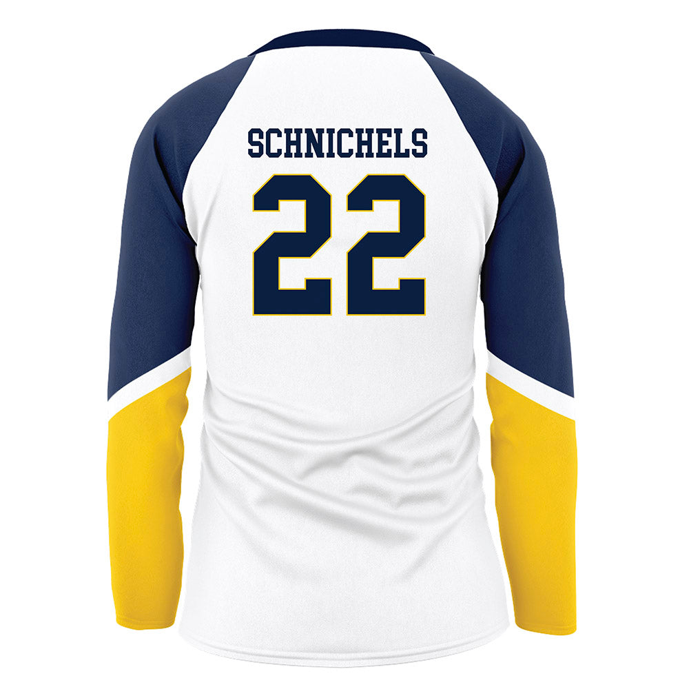 Michigan - NCAA Women's Volleyball : Sydney Schnichels - White Volleyball Jersey-1