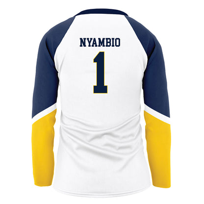Michigan - NCAA Women's Volleyball : Serena Nyambio - White Volleyball Jersey-1