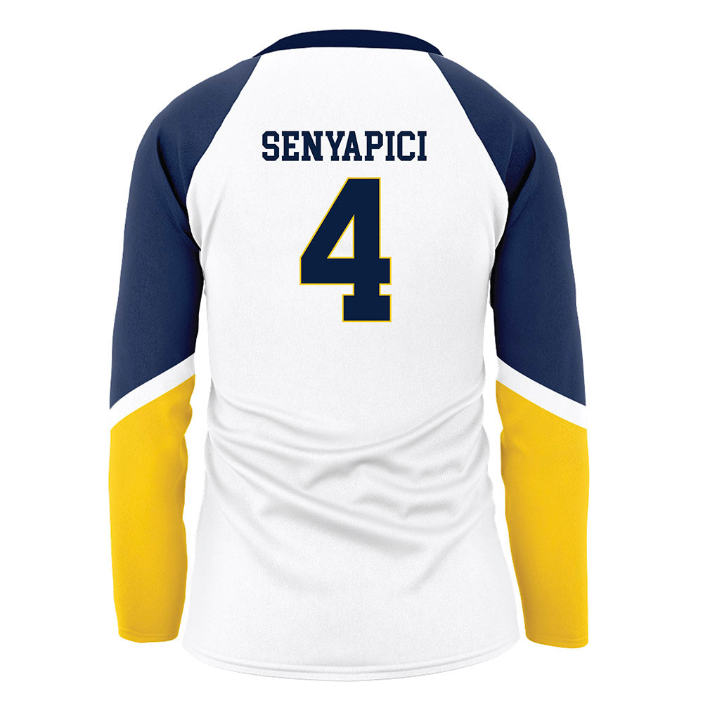 Michigan - NCAA Women's Volleyball : Ece Senyapici - White Volleyball Jersey-1