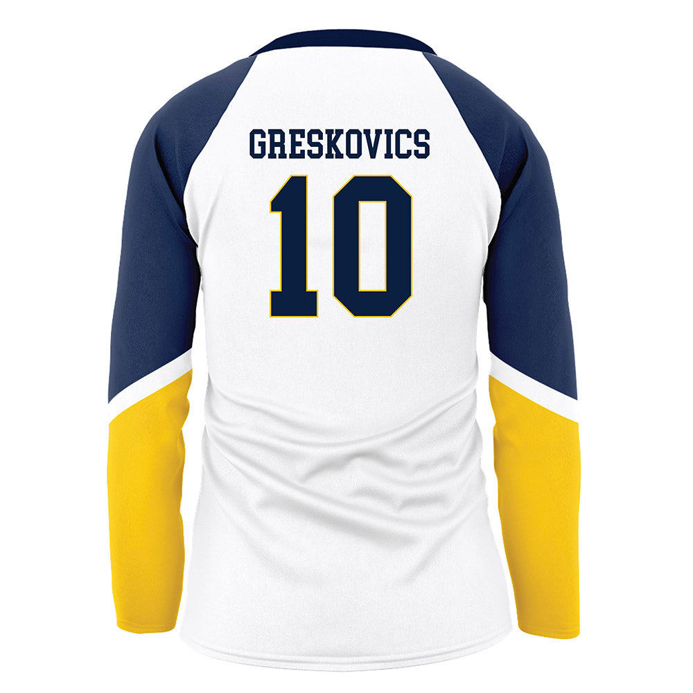 Michigan - NCAA Women's Volleyball : Carly Greskovics - White Volleyball Jersey-1