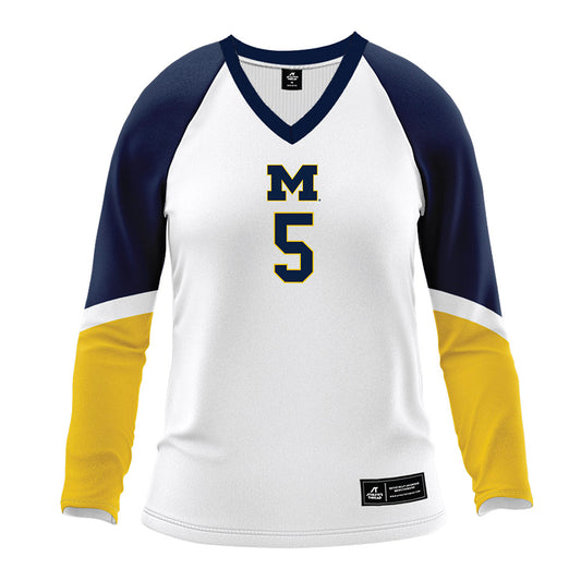 Michigan - NCAA Women's Volleyball : Lydia Johnson - White Volleyball Jersey-0
