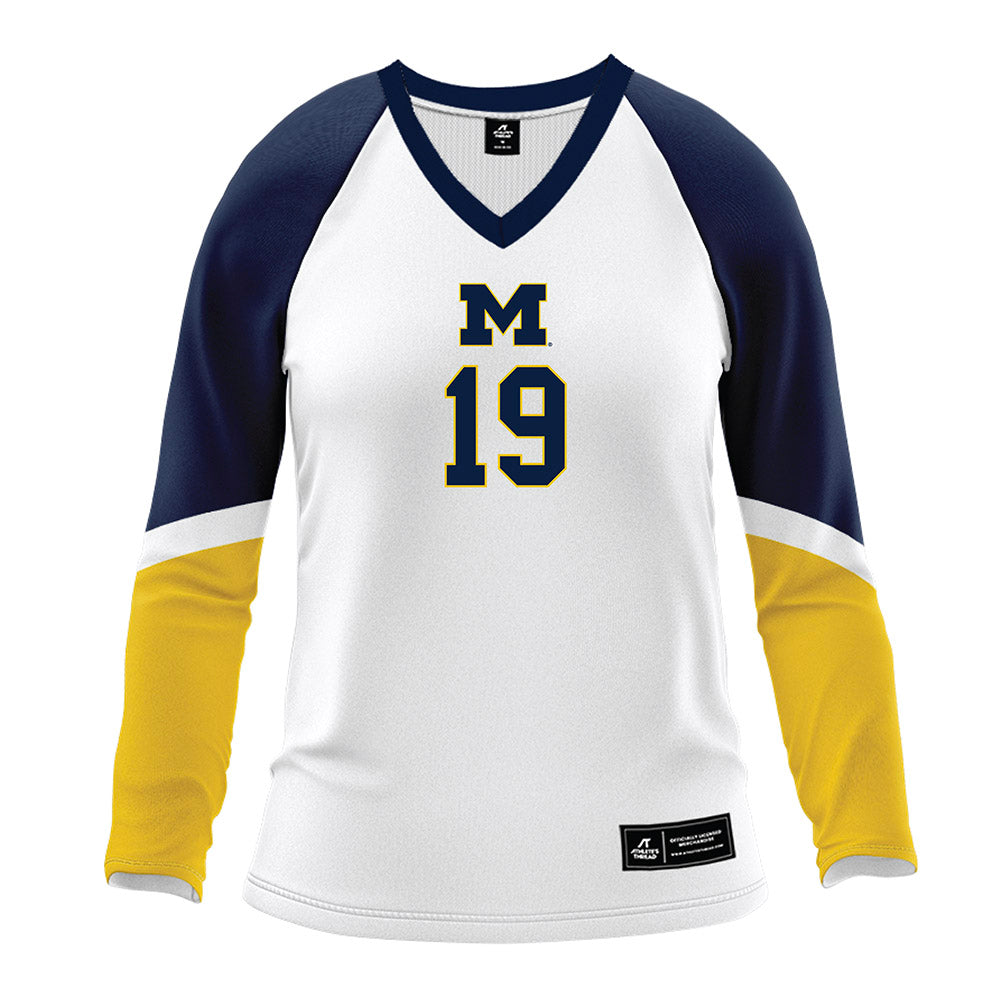 Michigan - NCAA Women's Volleyball : Maddi Cuchran - White Volleyball Jersey-0