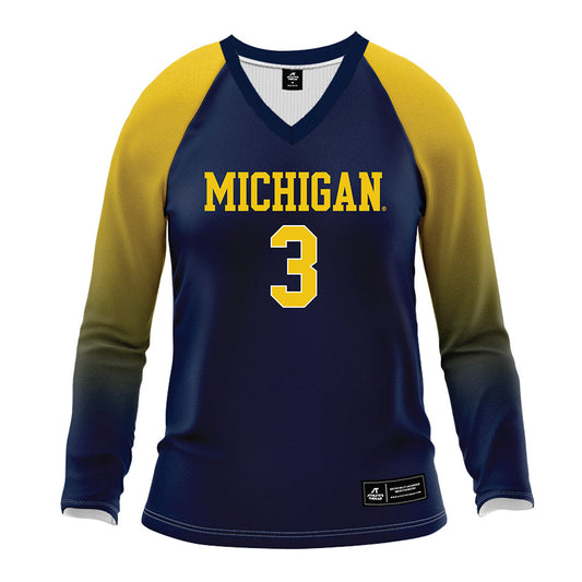 Michigan - NCAA Women's Volleyball : Cymarah Gordon - Blue Volleyball Jersey-0