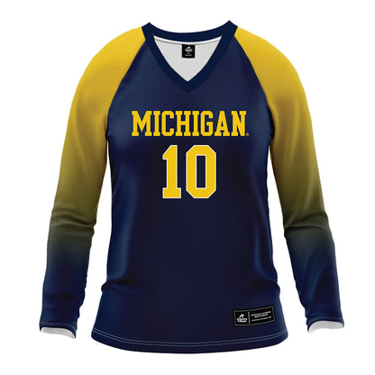 Michigan - NCAA Women's Volleyball : Carly Greskovics - Blue Volleyball Jersey-0
