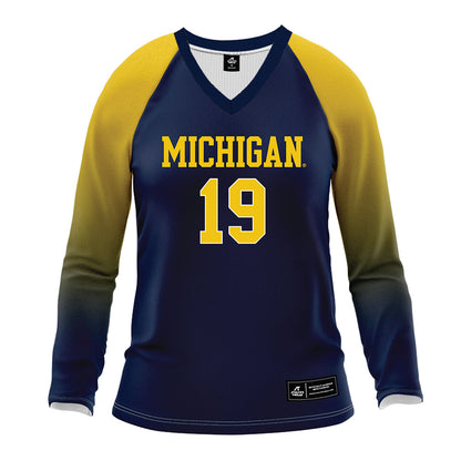 Michigan - NCAA Women's Volleyball : Maddi Cuchran - Blue Volleyball Jersey-0