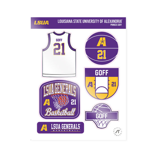 LSUA - NCAA Women's Basketball : Princis Goff - Sticker Sheet-0