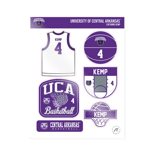 Central Arkansas - NCAA Women's Basketball : Cheyanne Kemp - Sticker Sheet-0