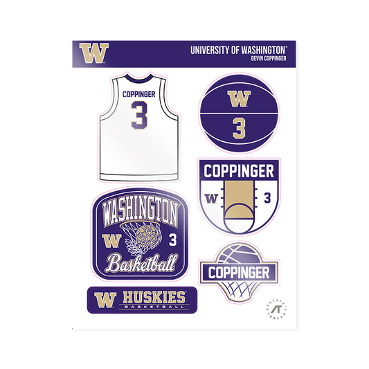 Washington - NCAA Women's Basketball : Devin Coppinger - Sticker Sheet-0
