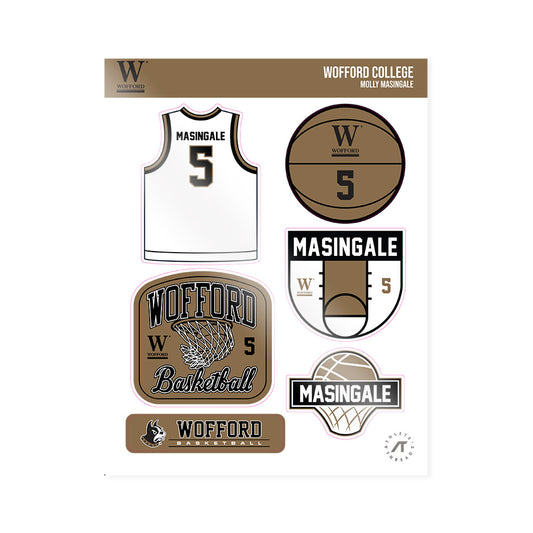 Wofford - NCAA Women's Basketball : Molly Masingale - Sticker Sheet-0