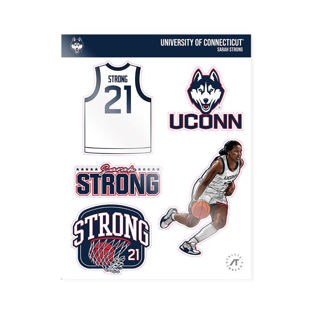 UConn - NCAA Women's Basketball : Sarah Strong - Sticker Sheet-0