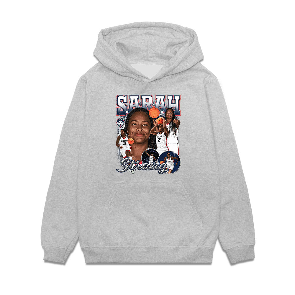 UConn - NCAA Women's Basketball : Sarah Strong - Premium Hooded Sweatshirt-0