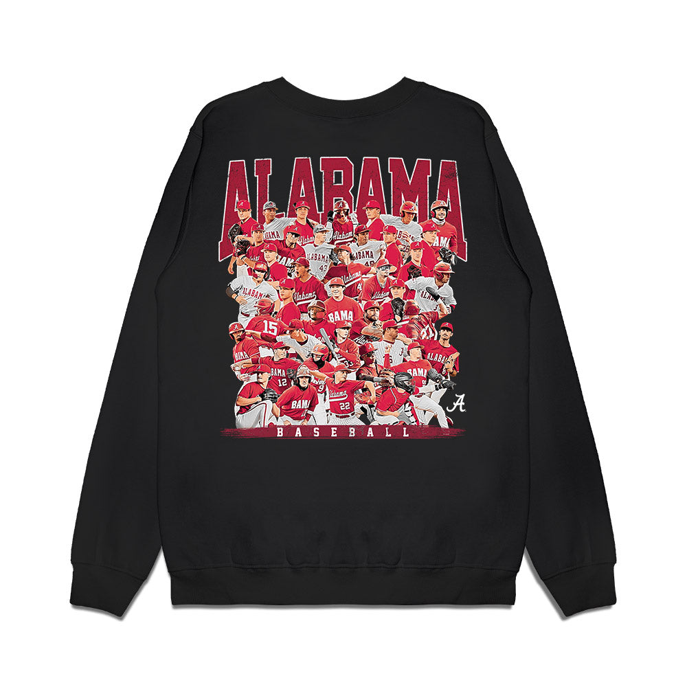 Alabama - NCAA Baseball : Team Collage Premium Crewneck Sweatshirt-1