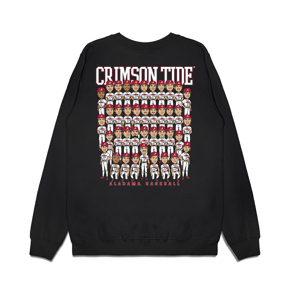 Alabama - NCAA Baseball : Team Caricature Premium Crewneck Sweatshirt-1