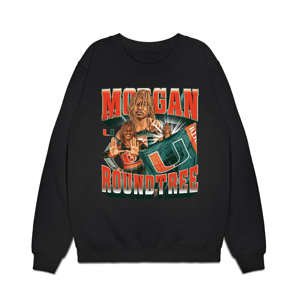 Miami - NCAA Women's Track & Field : Morgan Roundtree - Collage Premium Crewneck Sweatshirt-0