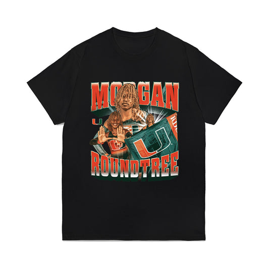 Miami - NCAA Women's Track & Field : Morgan Roundtree - Collage Comfort Colors T-Shirt-0