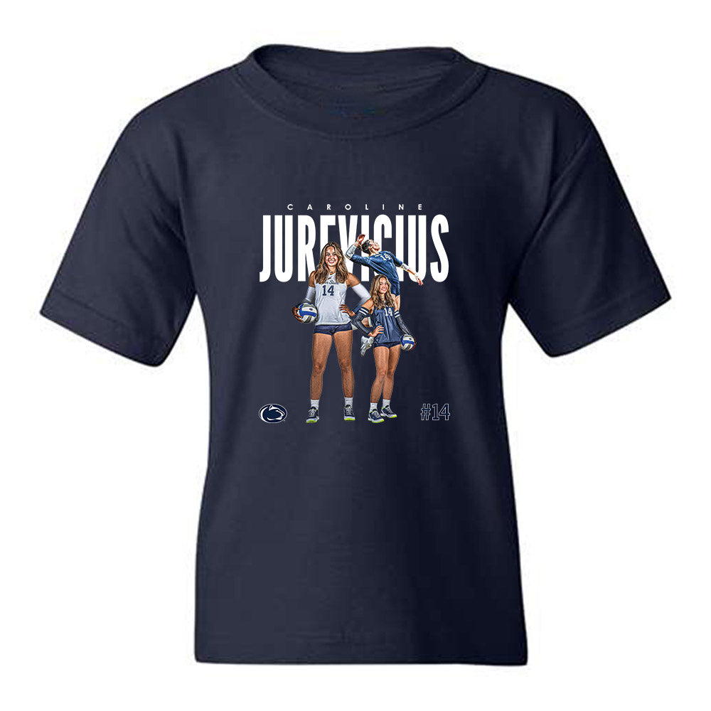 Penn State - NCAA Women's Volleyball : Caroline Jurevicius - Collage Youth T-Shirt-0