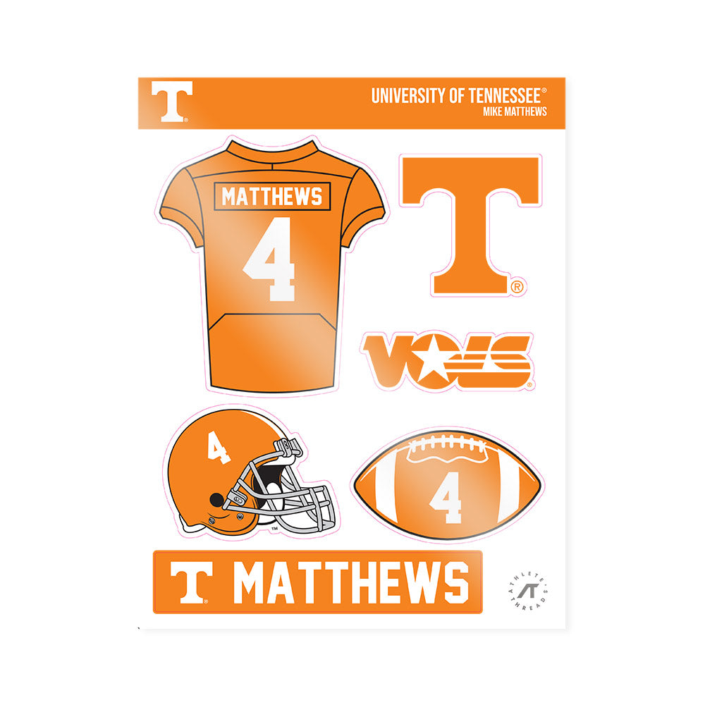 Tennessee - NCAA Football : Mike Matthews - Sticker Sheet-0