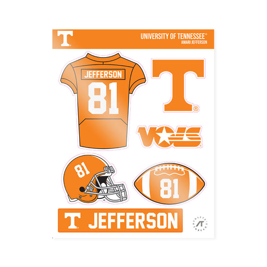 Tennessee - NCAA Football : Amari Jefferson - Sticker Sheet-0