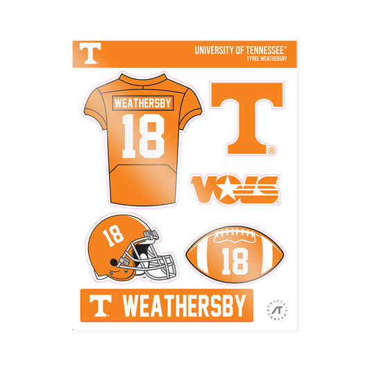 Tennessee - NCAA Football : Tyree Weathersby - Sticker Sheet-0