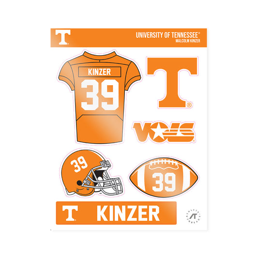 Tennessee - NCAA Football : Malcolm Kinzer - Sticker Sheet-0