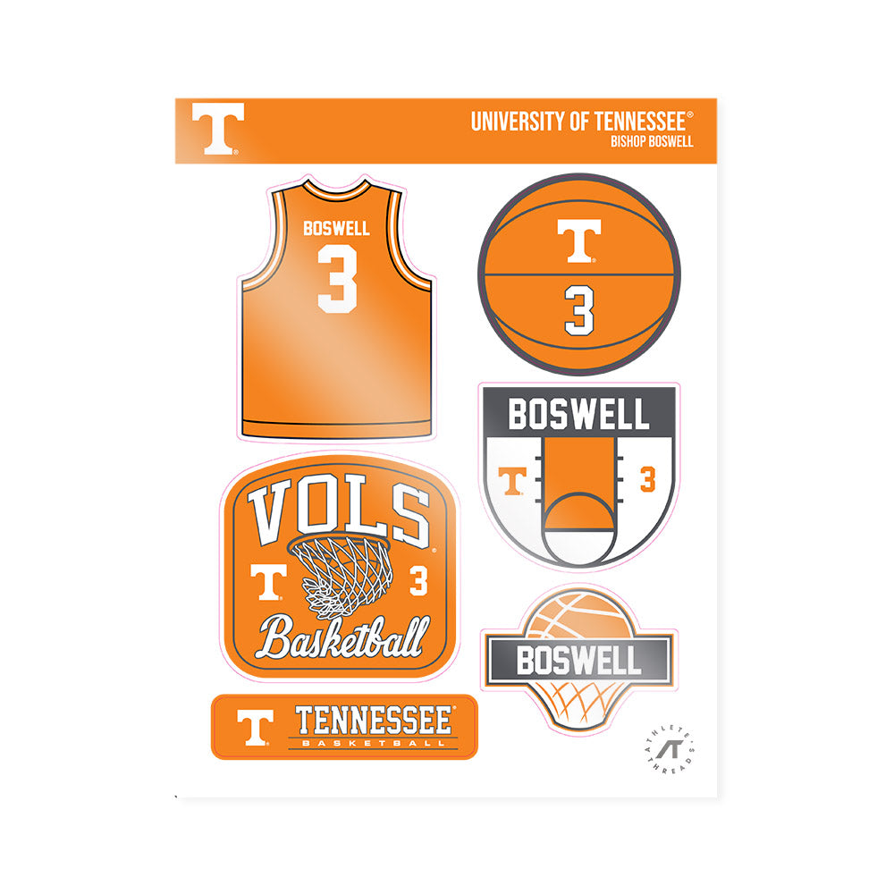 Tennessee - NCAA Men's Basketball : Bishop Boswell - Sticker Sheet-0