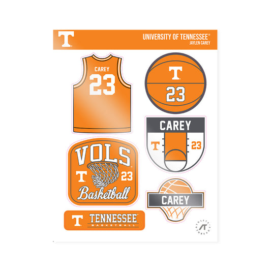 Tennessee - NCAA Men's Basketball : Jaylen Carey - Sticker Sheet-0