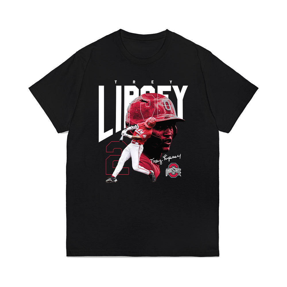 Ohio State - NCAA Baseball : Trey Lipsey - Collage Premium T-Shirt-0