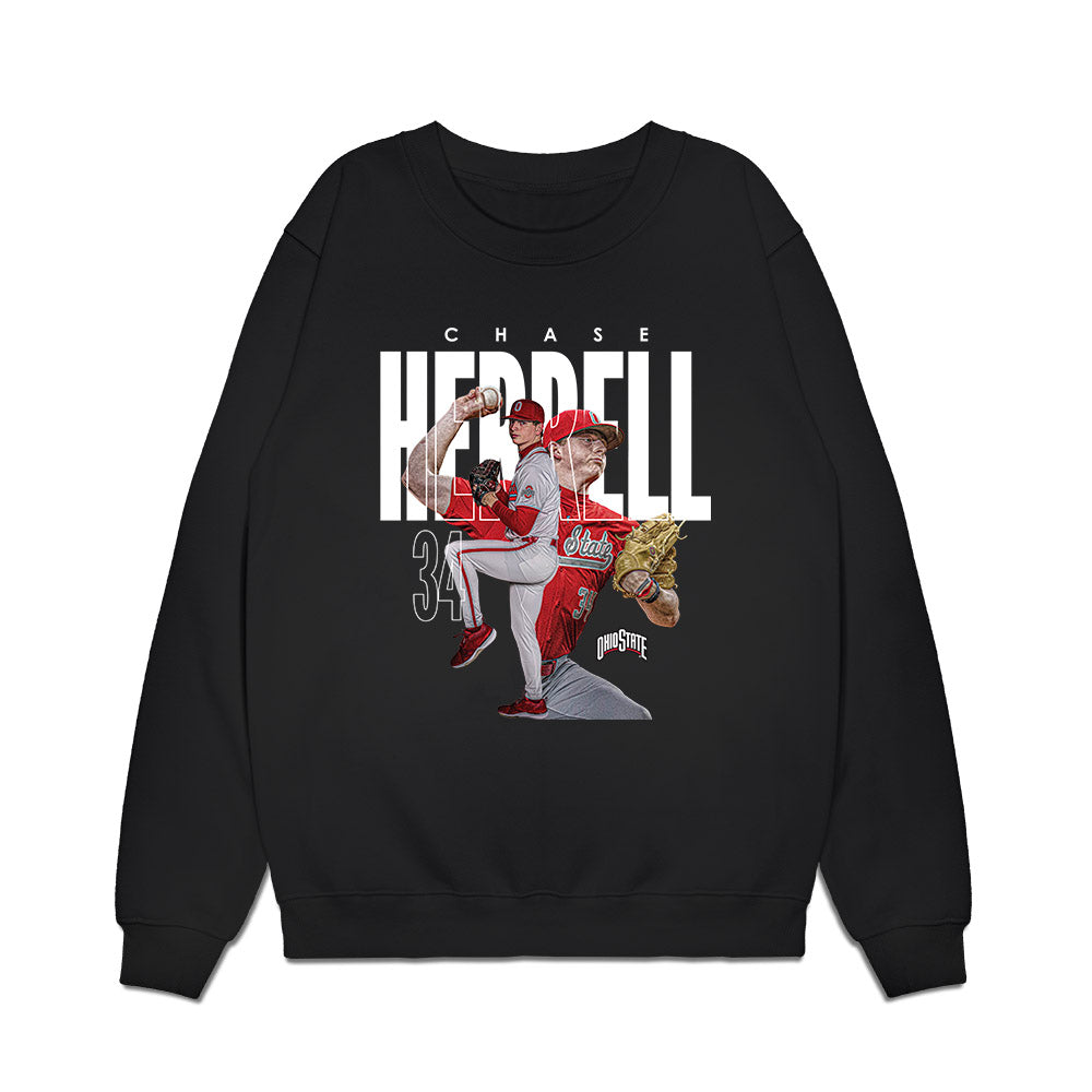 Ohio State - NCAA Baseball : Chase Herrell - Collage Premium Crewneck Sweatshirt-0