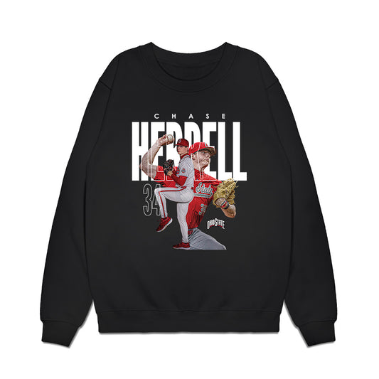 Ohio State - NCAA Baseball : Chase Herrell - Collage Premium Crewneck Sweatshirt-0