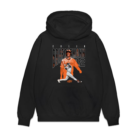 Oklahoma State - NCAA Baseball : Colin Brueggemann - Collage Premium Hooded Sweatshirt-0