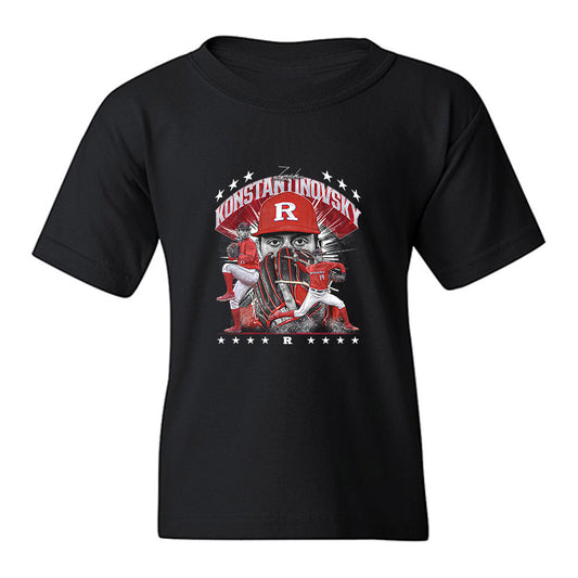 Rutgers - NCAA Baseball : Zack Konstantinovsky - Collage Youth T-Shirt-0