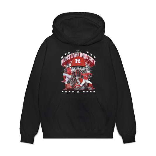 Rutgers - NCAA Baseball : Zack Konstantinovsky - Collage Premium Hooded Sweatshirt-0