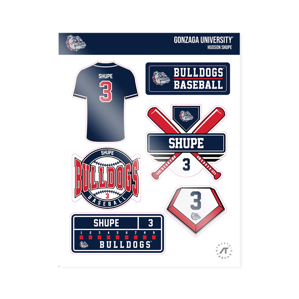 Gonzaga - NCAA Baseball : Hudson Shupe - Sticker Sheet-0