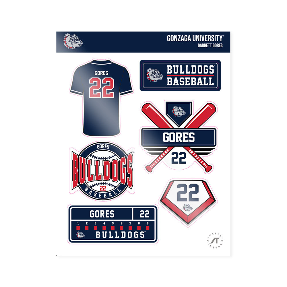 Gonzaga - NCAA Baseball : Garrett Gores - Sticker Sheet-0