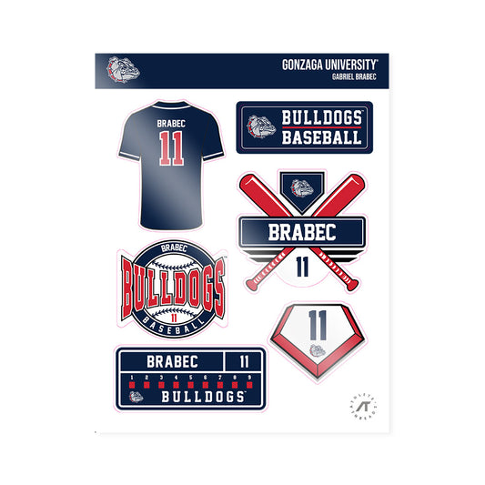 Gonzaga - NCAA Baseball : Gabriel Brabec - Sticker Sheet-0