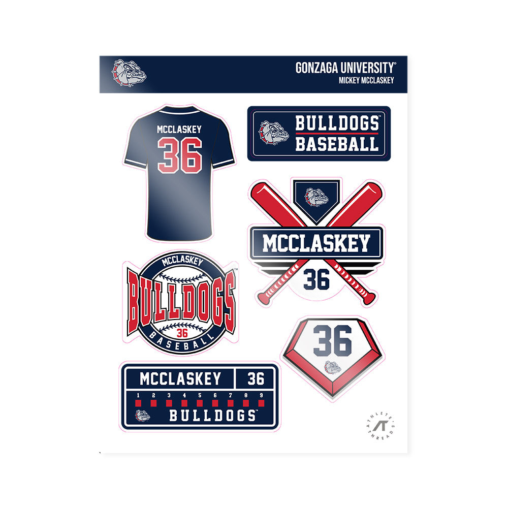Gonzaga - NCAA Baseball : Mickey Mcclaskey - Sticker Sheet-0