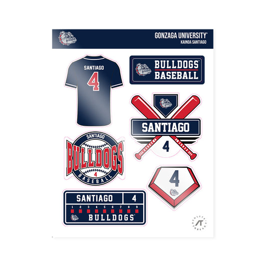 Gonzaga - NCAA Baseball : Kainoa Santiago - Sticker Sheet-0
