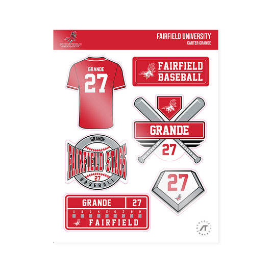 Fairfield - NCAA Baseball : Carter Grande - Sticker Sheet-0