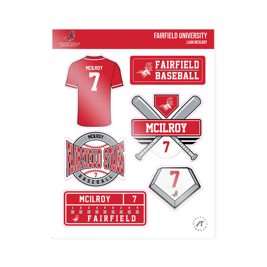 Fairfield - NCAA Baseball : Liam McIlroy - Sticker Sheet-0