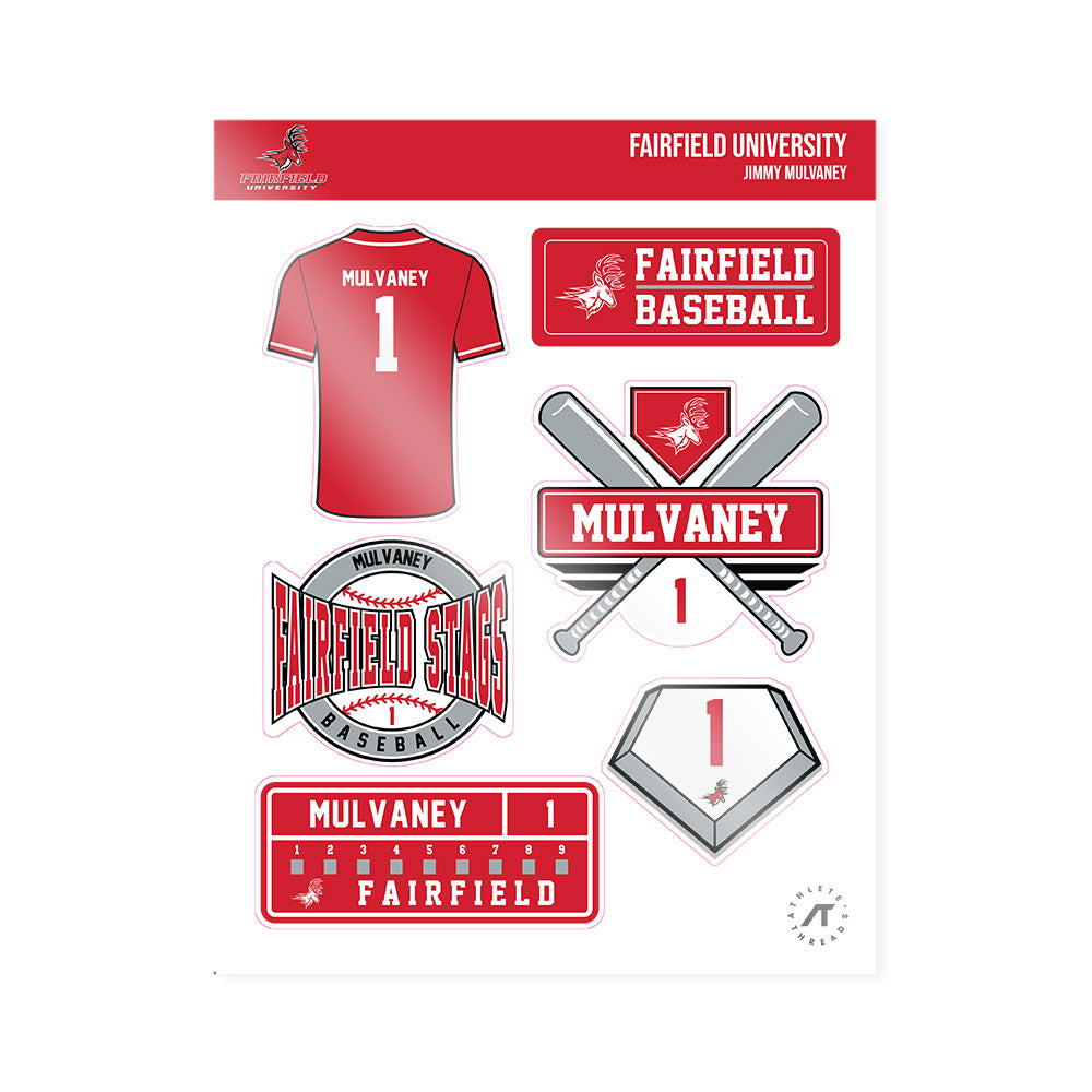 Fairfield - NCAA Baseball : Jimmy Mulvaney - Sticker Sheet-0