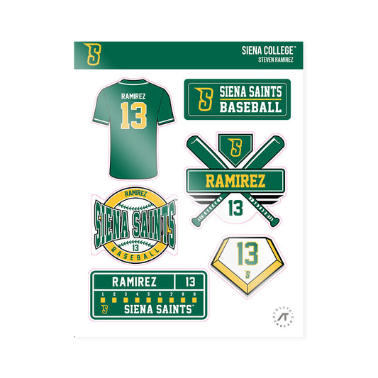 Siena - NCAA Baseball : Steven Ramirez - Sticker Sheet-0
