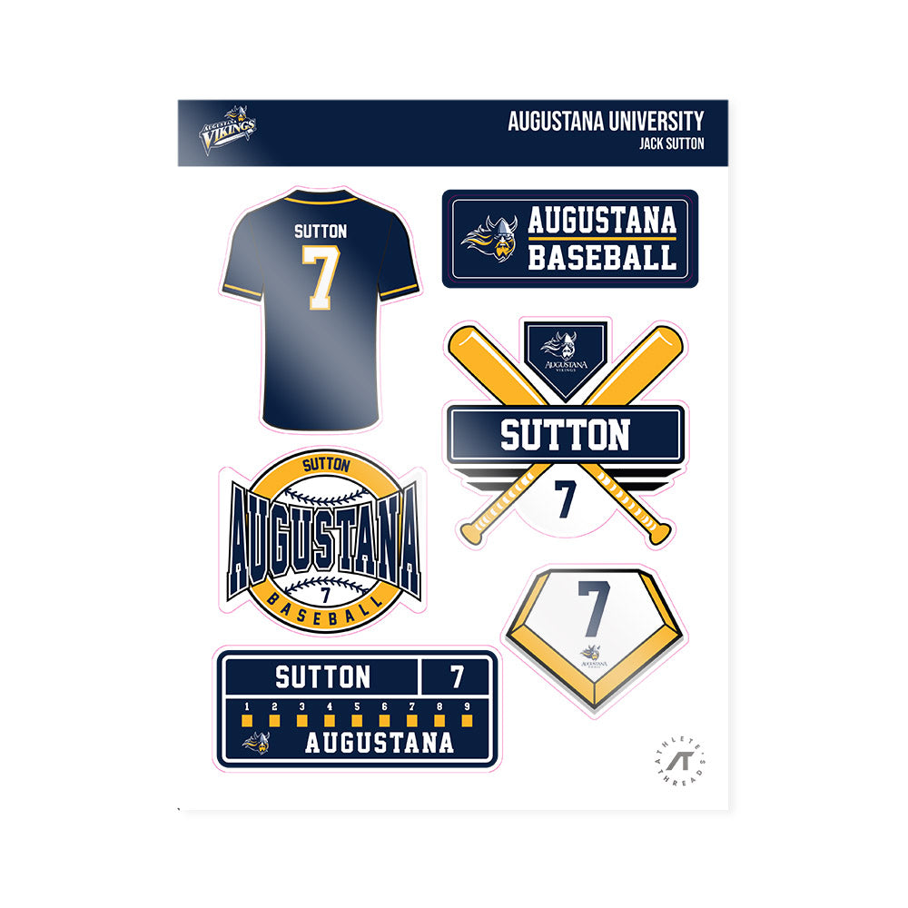 AU - NCAA Baseball : Jack Sutton - Sticker Sheet-0
