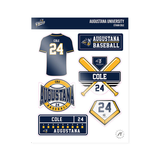 AU - NCAA Baseball : Ethan Cole - Sticker Sheet-0